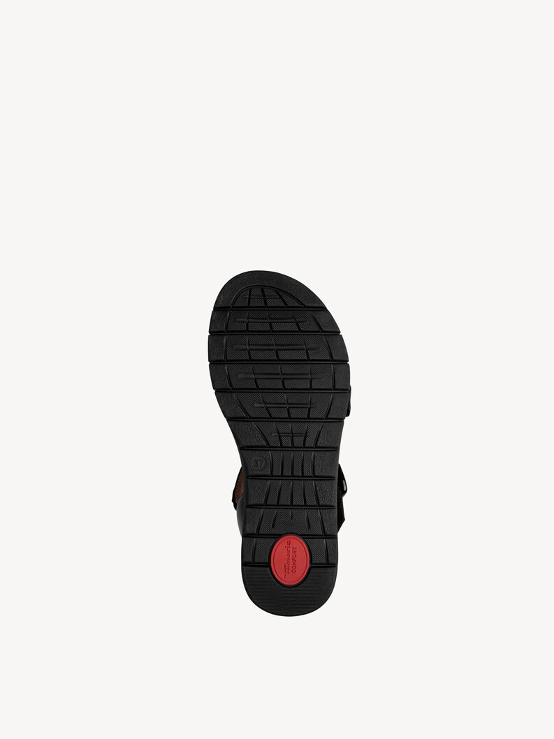 Tamaris črni sandali s 45 mm peto in platformo