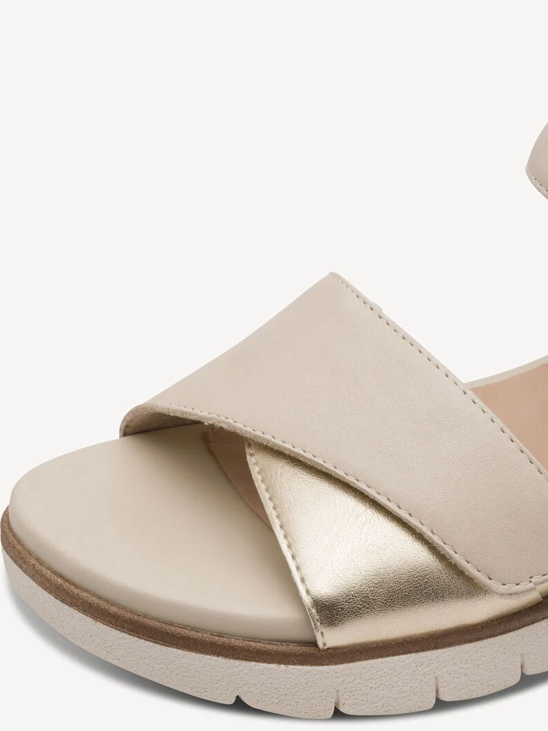 Ženski usnjeni sandali Tamaris Wide Fit (Bež) - slika 6